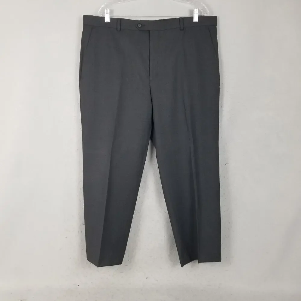Stafford Suit Mens 44 Regular Jacket 40x27 Pants Gray Wool‎ Blend Classic Fit